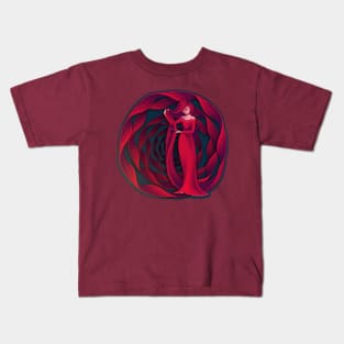 Crimson rose Kids T-Shirt